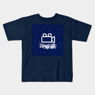 camcorder, video filming, movie camera, videographer, technology, light, universe, cosmos, galaxy, shine, concept, illustration Kids T-Shirt